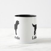 Mug Labradoodle avec le texte frais (Centre)