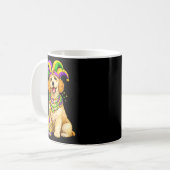 Mug Labradoodle chien à thème Mardi Gras mignon  (Devant gauche)