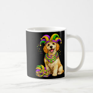 Mug Labradoodle chien à thème Mardi Gras mignon