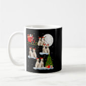Mug Labradoodle Dog Santa Sleigh Flying Funny Magical  (Gauche)