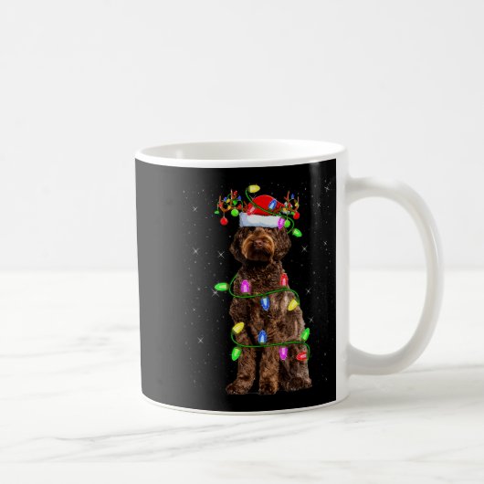 Mug Labradoodle Dog Xmas Lighting Santa Labradoodle Ch (Droite)