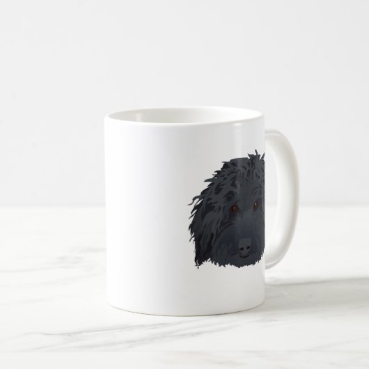 Mug Labradoodle noir (Devant droit)
