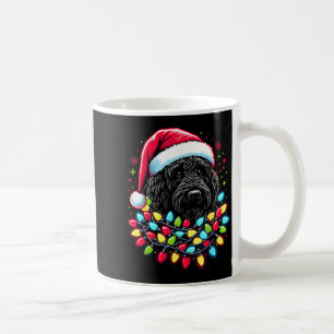 Mug Labradoodle noir Sapin de Noël Lumières Xmas Doodl