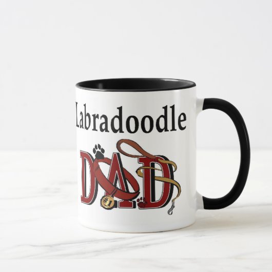 Mug Labradoodle papa cadeaux (Droite)