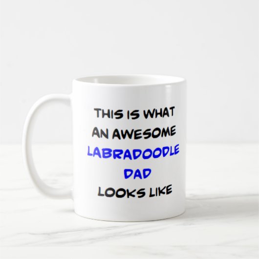 Mug labradoodle papa, génial (Gauche)
