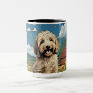 Mug Labradoodle Puppy Farm Matin