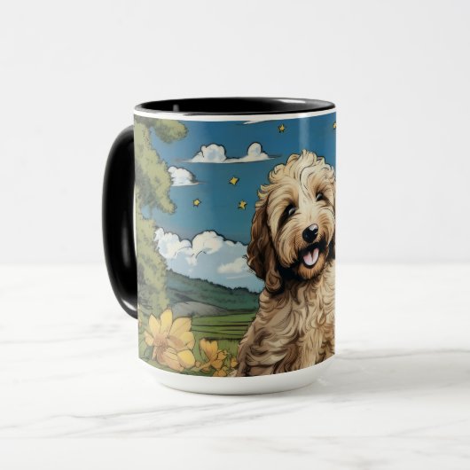 Mug Labradoodle Puppy Farm Matin (Devant gauche)
