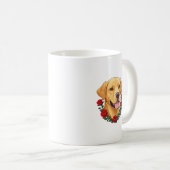 Mug Labrador avec des roses rouges (Devant droit)