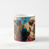 Mug Labrador avec roses de la Saint-Valentin (Centre)