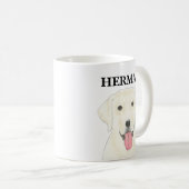 Mug Labrador blanc personnalisé (Devant droit)