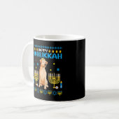 Mug Labrador Chanukah Juif Ugly Hanoukka Sweater Paj (Devant gauche)