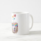 Mug Labrador Chien avec Coeurs Saint-Valentin (Devant droit)