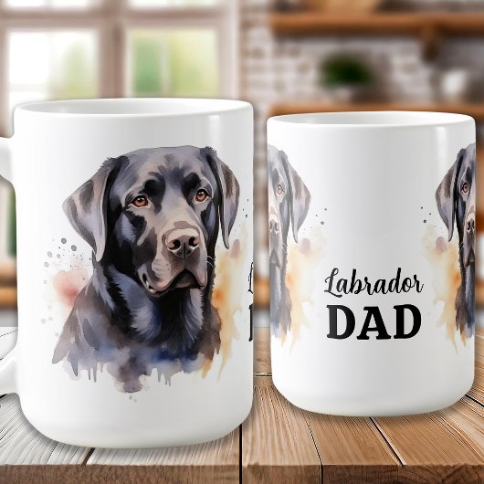 Mug Labrador DAD Cute Amoureux des chiens Black Lab Re