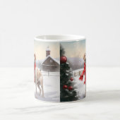 Mug Labrador dans la neige de Noël (Centre)