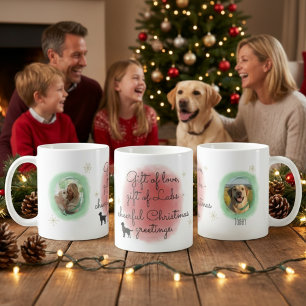 Mug Labrador de Noël à l'aquarelle – Cadeau de chien f