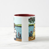 Mug Labrador et maman jaunes 2 (Centre)