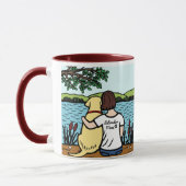 Mug Labrador et maman jaunes 2 (Gauche)