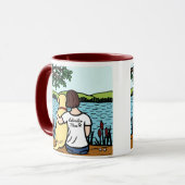 Mug Labrador et maman jaunes 2 (Devant gauche)