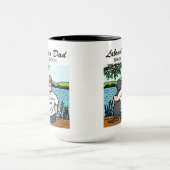 Mug Labrador et papa noirs personnalisés (Centre)