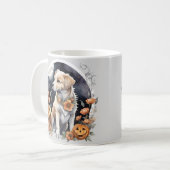 Mug Labrador Halloween Floral Adorable Fall Pet (Devant gauche)