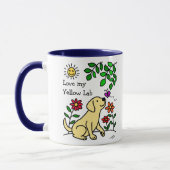 Mug Labrador jaune et vert (Gauche)