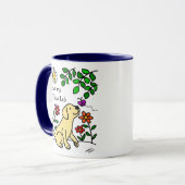 Mug Labrador jaune et vert (Devant gauche)