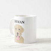 Mug Labrador jaune personnalisé (Devant gauche)