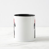Mug Labrador Noir Avec Bois Rouge Sur La Tête (Centre)