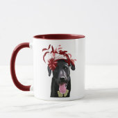 Mug Labrador Noir Avec Fascinateur Rouge (Gauche)