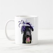 Mug Labrador Noir avec ventilateur bleu (Gauche)