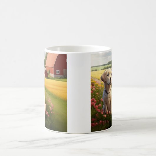 Mug Labrador Retriever à la ferme (Centre)