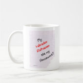 Mug Labrador Retriever a mangé mes devoirs (Gauche)