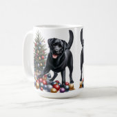 Mug Labrador Retriever Amoureux des chiens de l'arbre (Devant gauche)