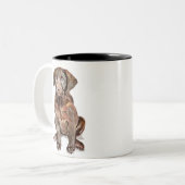 Mug Labrador Retriever au Chocolat (Devant gauche)