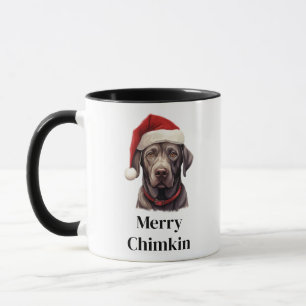 Mug Labrador Retriever Chien Casquette de Père Noël No