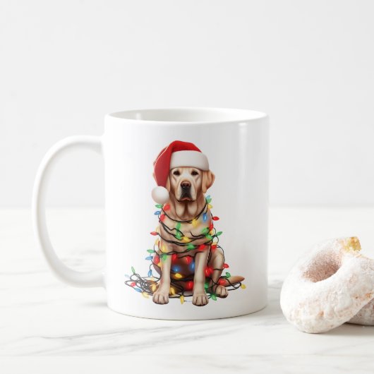 Mug Labrador Retriever Chien Chien Chien Chien Noël (Avec donut)