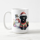 Mug Labrador Retriever Chien Chien Chien Snowman Noël (Gauche)