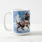 Mug Labrador Retriever Chien Fête d'hiver Noël (Gauche)