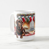 Mug Labrador Retriever Chien Noël Cosy Holiday (Devant gauche)