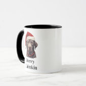 Mug Labrador Retriever Chien Santa Hat Christmas (Devant gauche)
