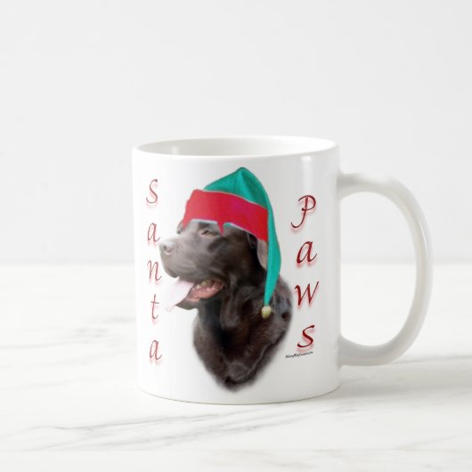 Mug Labrador Retriever (choc) Père Noël Paws (Droite)