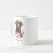 Mug Labrador Retriever Chocolat à l'aquarelle (Devant gauche)