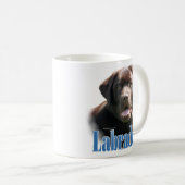 Mug Labrador Retriever (chocolat) Nom (Devant droit)