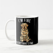 Mug Labrador Retriever Christmas I'm Fine Everything I (Gauche)