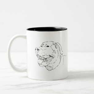 Mug Labrador Retriever, Dessin au trait de chien