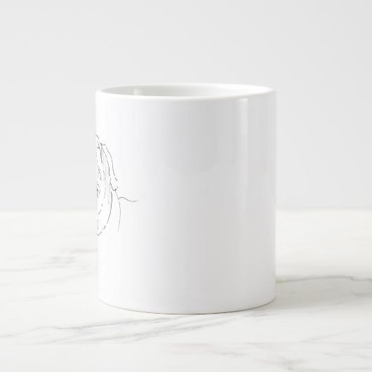 Mug Labrador Retriever, Dessin au trait de Chien (Devant)