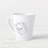 Mug Labrador Retriever, Dessin au trait de chien (Angle gauche)