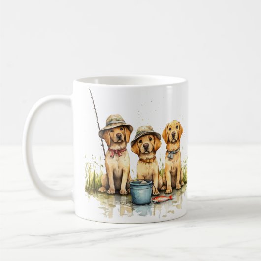 Mug Labrador Retriever Dogs Fishing (Gauche)
