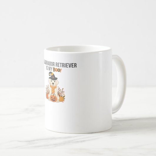 Mug Labrador Retriever Halloween Chien drôle Éffrayant (Devant droit)