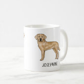 Mug Labrador Retriever Jaune Chien Lab Mignon Nom Pers (Devant droit)